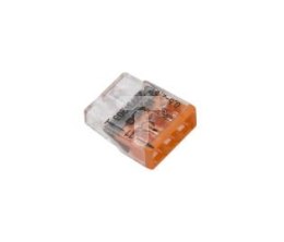 Szybkozłączka 3x 0,5-2,5mm2 transparentna/pomarańczowa 2273-203