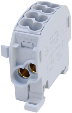 Blok rozdzielczy odgałęźny SCB 25 Al/Cu 80110 SIMBLOCK, szary 81501002